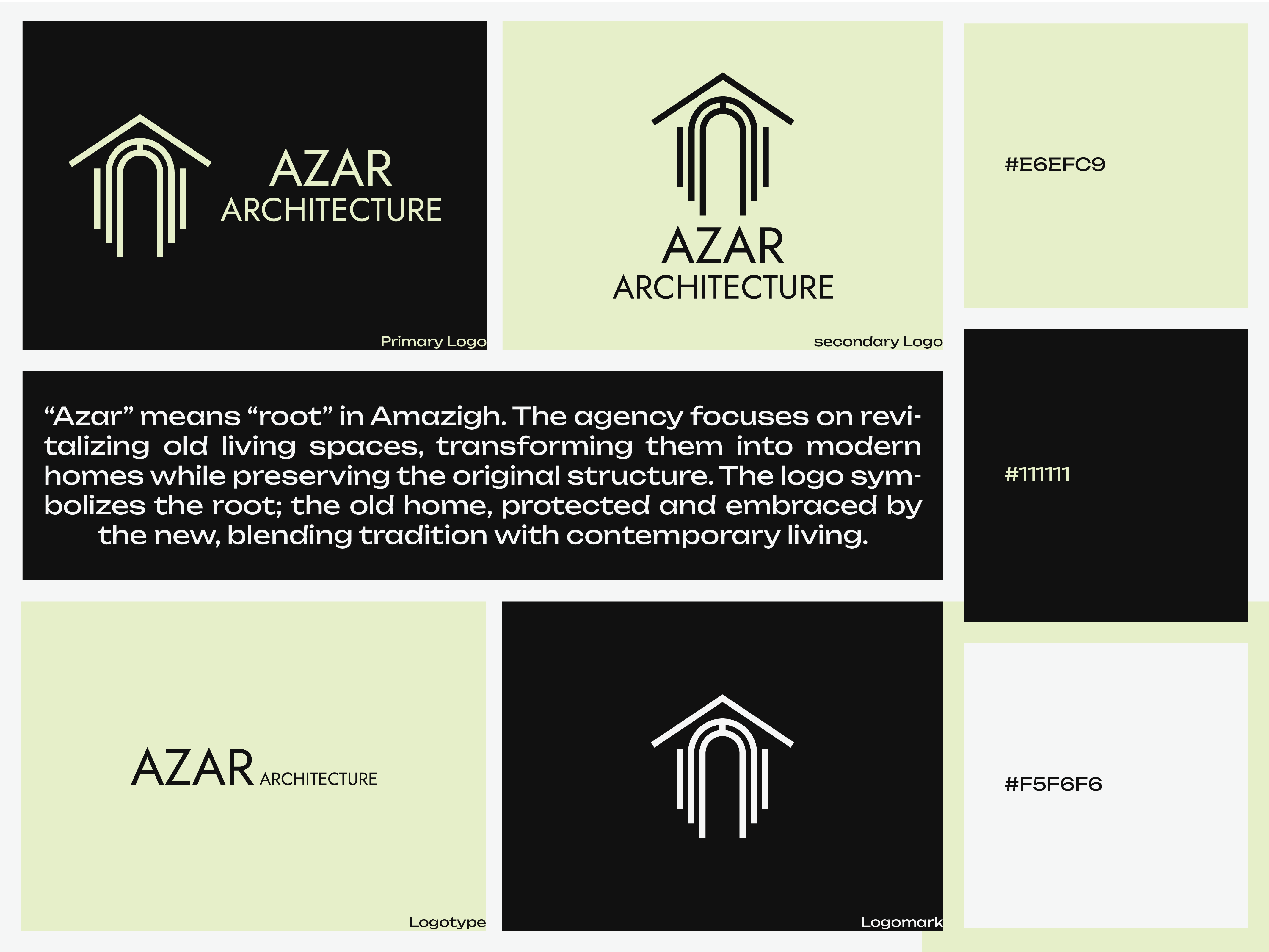 Azar Architecture brand identity